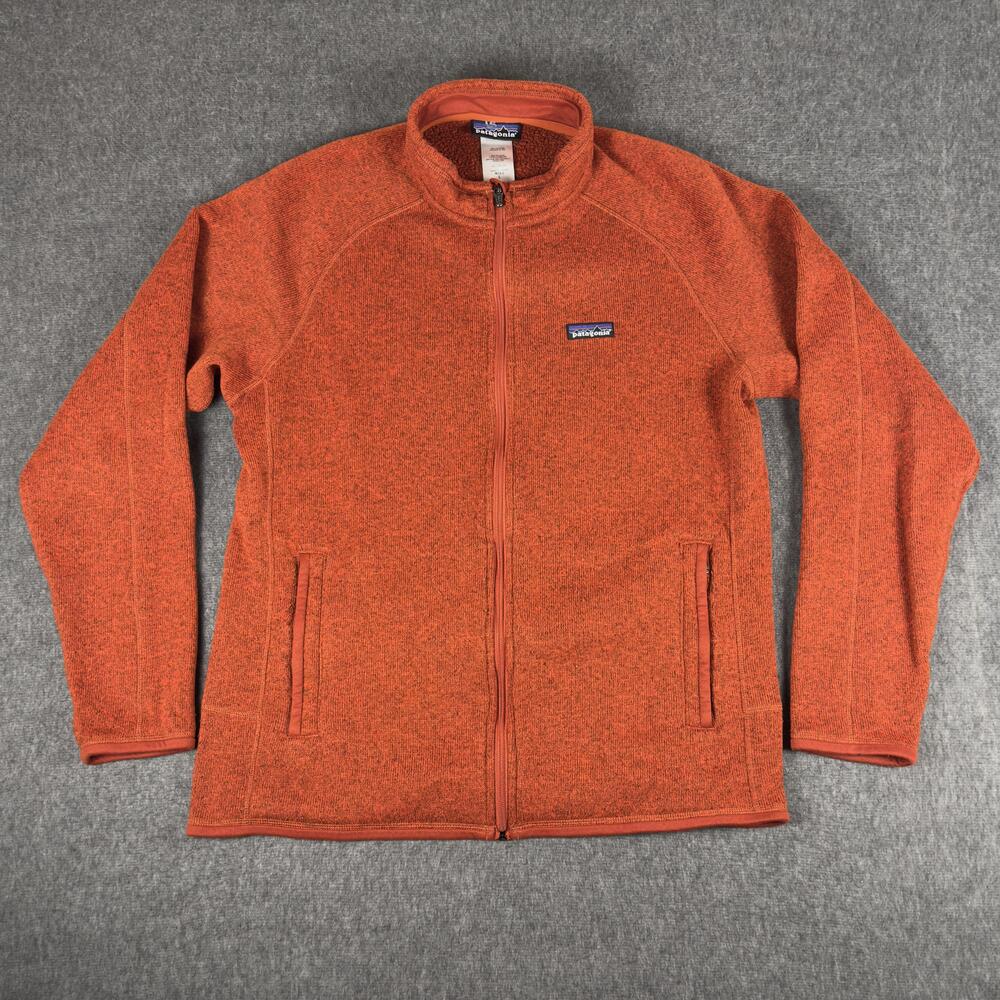 Patagonia Better Sweater Jacket Mens Large Orange Full Zip Fleece Outdoor